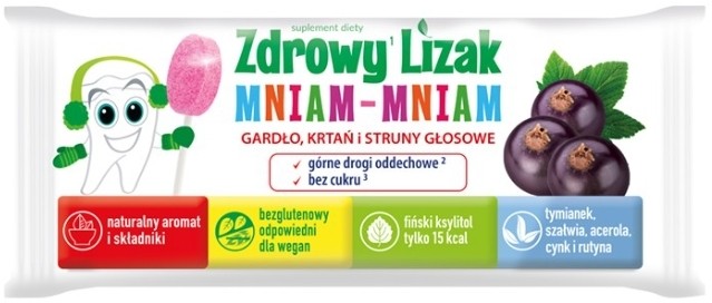 MNIAM-MNIAM Zdowy lizak GARDŁO 1 sztuka