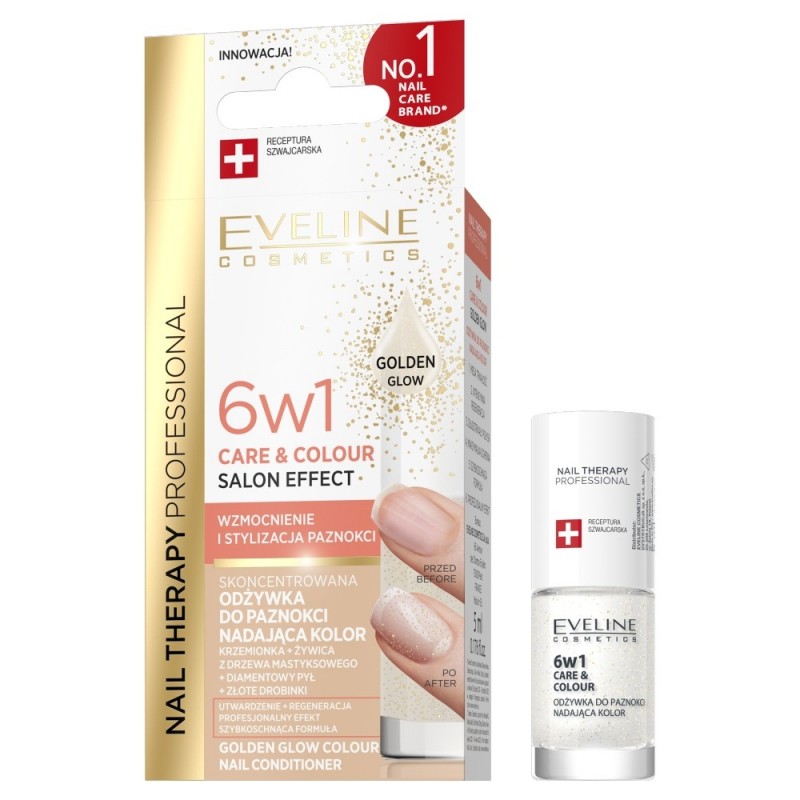 NAIL THERAPY ODŻYWKA DO PAZNOKCI 6W1 CARE & COLOUR GOLDEN GLOW 5ml
