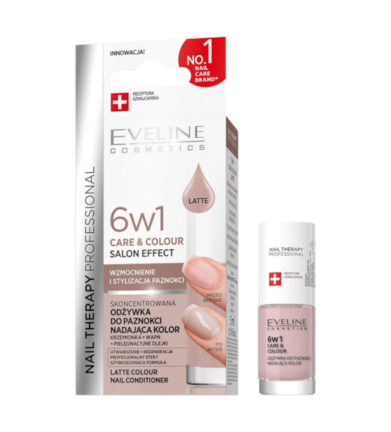 NAIL THERAPY PROFESSIONAL- ODŻYWKA DO PAZNOKCI 6W1 CARE & COLOUR LATTE 5ml