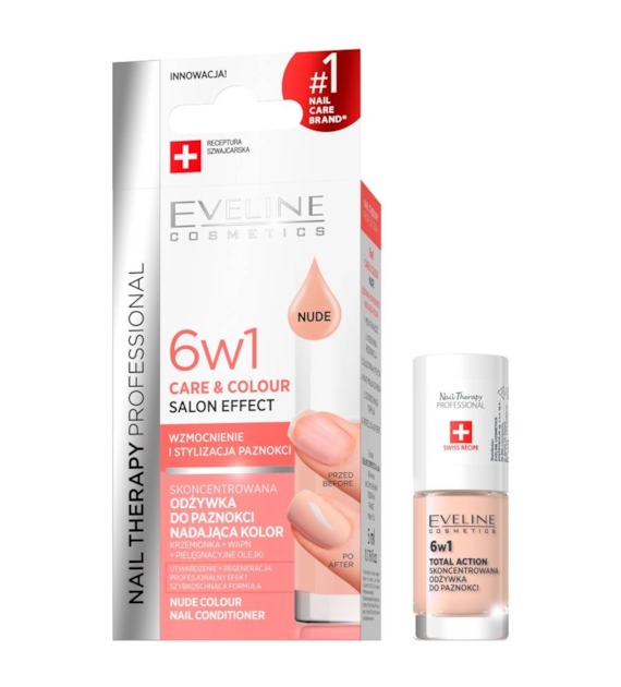 NAIL THERAPY PROFESSIONAL- ODŻYWKA DO PAZNOKCI 6W1 CARE & COLOUR SPARKLING PINK 5ml