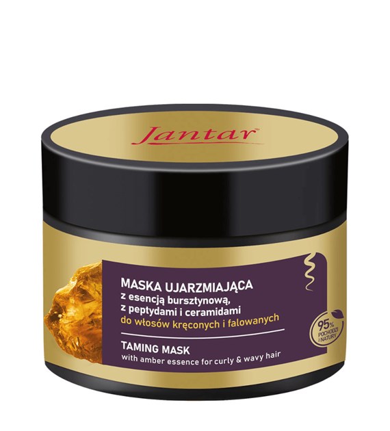 Jantar Maska ujarzmiająca z esencją bursztynową, peptydami, ceramidami i olejem makadamia, 200 ml