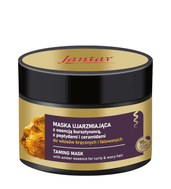 Jantar Maska ujarzmiająca z esencją bursztynową, peptydami, ceramidami i olejem makadamia, 200 ml