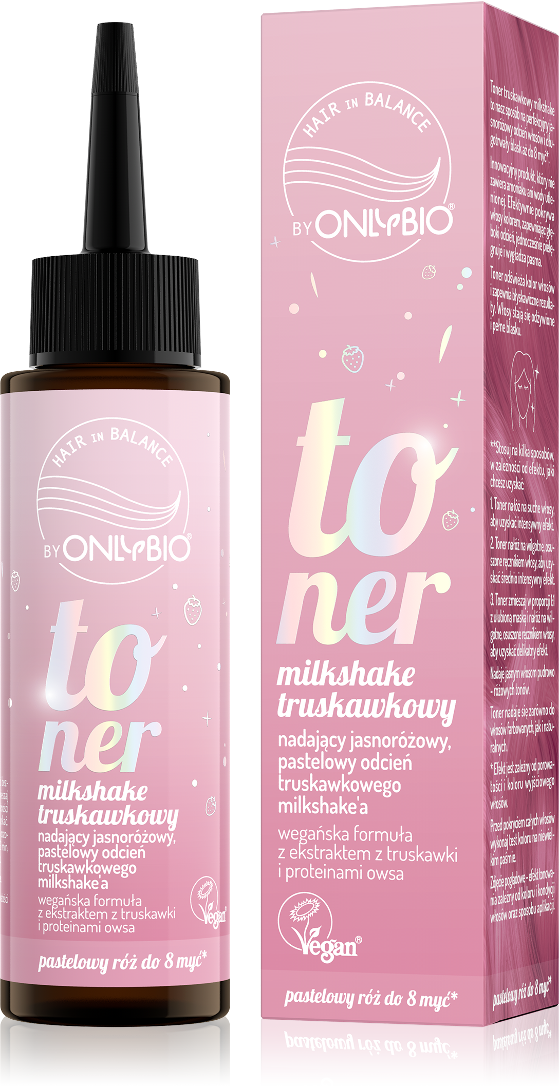 ONLYBIO Hair in Balance Toner Truskawkowy Milkshake 100 ml