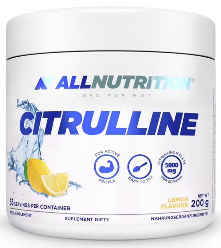 ALLNUTRITION CITRULLINE 200g JABŁCZAN CYTRULINY CYTRULINA ENERGIA MIĘŚNIE Lemon