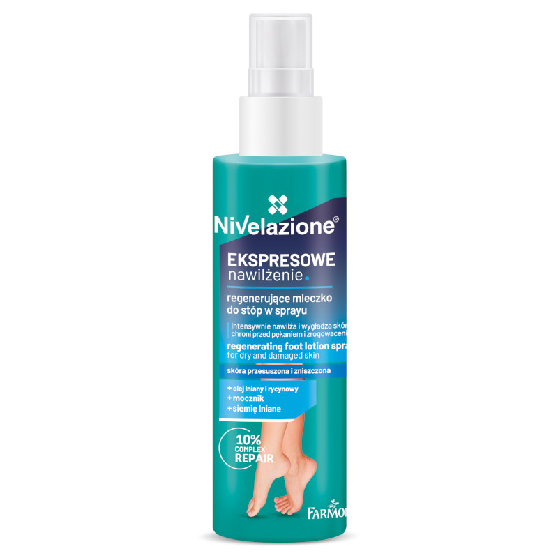 Nivelazione Regenerujące mleczko do stóp w sprayu, 100 ml