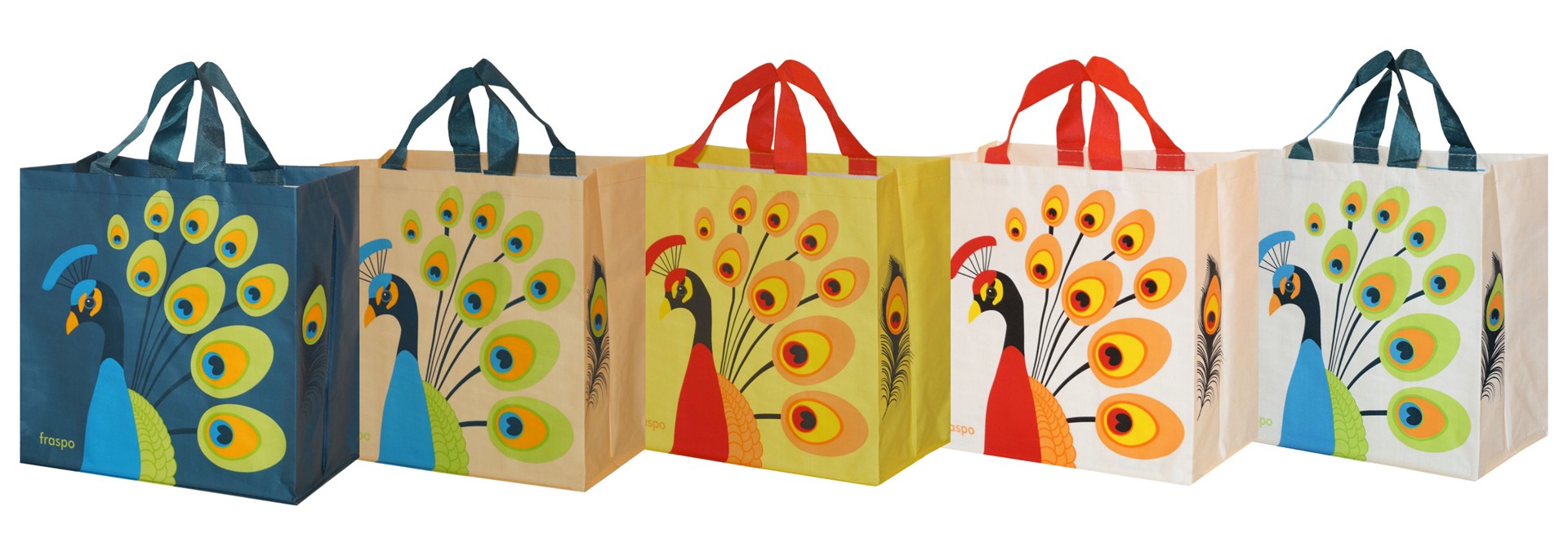 FRASPO Torba z PP PAW mikst 5 kolorów 35x20x35 24 L. (po 25 sztuk)