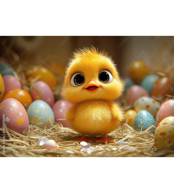 PUZZLE DREWNIANE WIELKANOCNY KURCZACZEK 50 ELEMENTÓW 4+