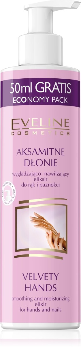 AKSAMITNE DŁONIE - wygładzająco-nawilżający eliksir do rąk i paznokci  /245 ml.