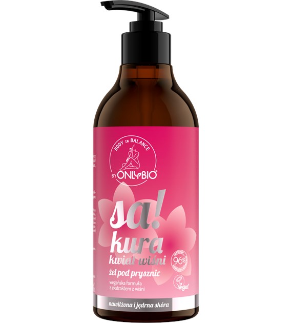 OnlyBio Body in Balance Żel pod prysznic Sakura kwiat wiśni 400 ml