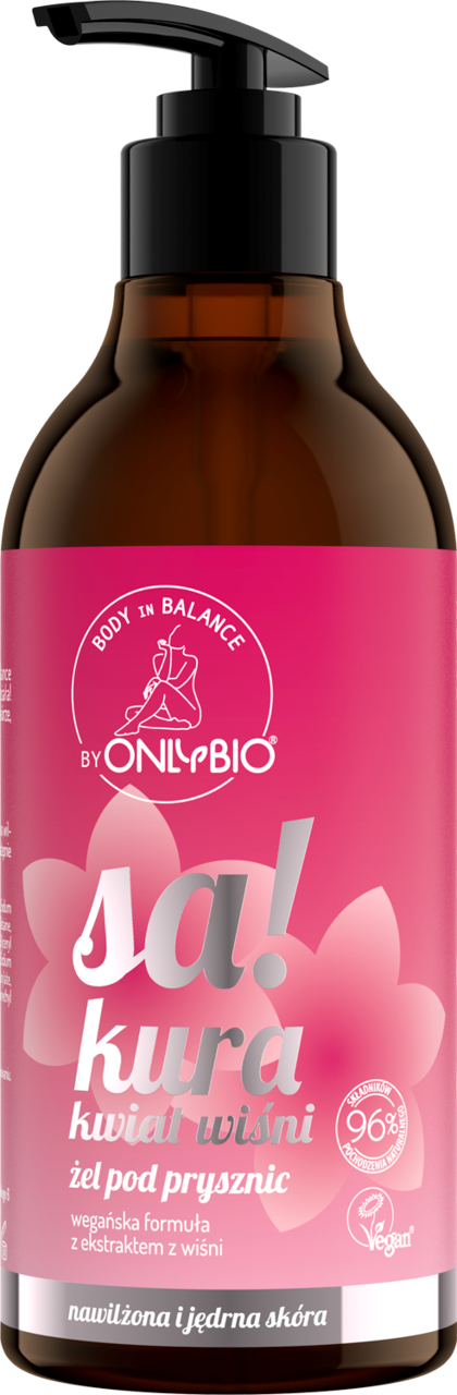 ONLYBIO   Body Balance Żel pod prysznic Sakura kwiat wiśni 400ml