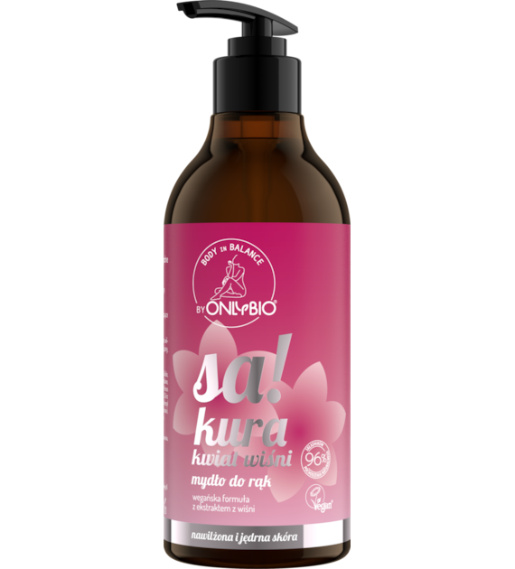 OnlyBio Body in Balance Mydło do rąk Sakura kwiat wiśni 400 ml