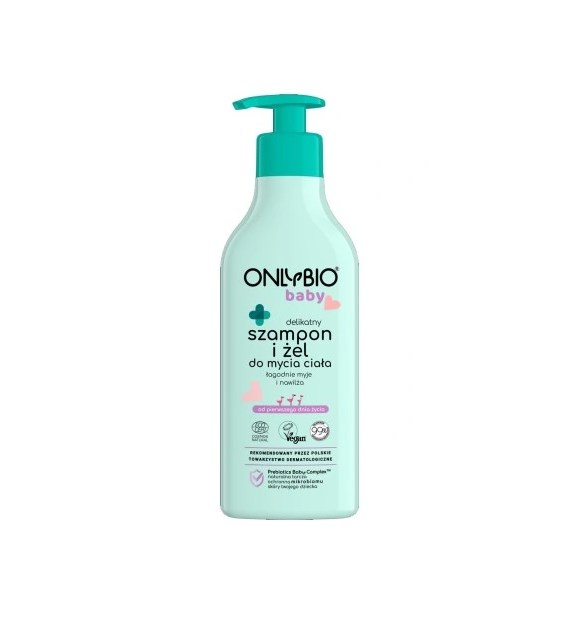OnlyBio delikatny szampon i żel do mycia ciała od pierwszego dnia życia 300ml 300 ml