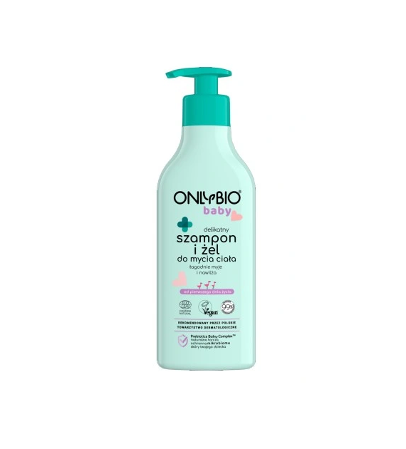 OnlyBio delikatny szampon i żel do mycia ciała od pierwszego dnia życia 300ml 300 ml
