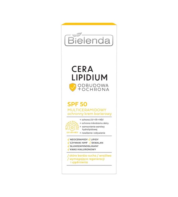 BIELENDA - CERA LIPIDIUM Multiceramidowy ochronny krem barierowy SPF50, 30ml