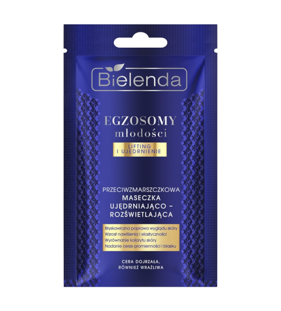 BIELENDA - EGZOSOMY MŁODOŚCI Przeciwzmarszczkowa maseczka ujędrniająco - rozświetlająca, 8 g