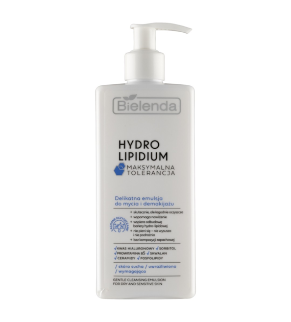 HYDRO LIPIDIUM MAKSYMALNA TOLERANCJA Delikatna emulsja do mycia i demakijażu, 300ml