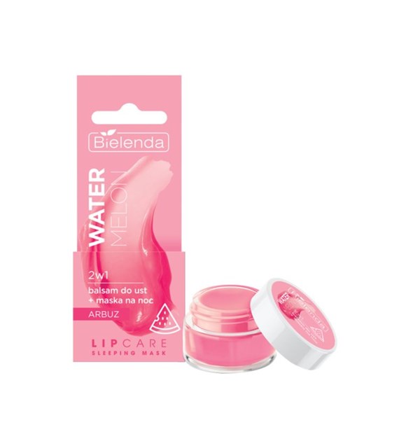BIELENDA - LIP CARE SLEEPING MASK watermelon 2w1 balsam do ust + maska na noc arbuz, 10 g
