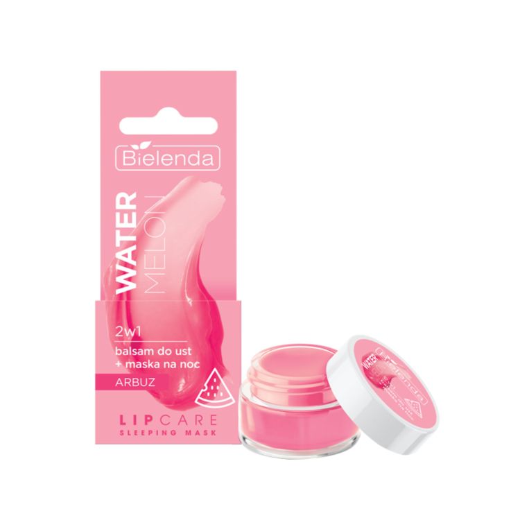 BIELENDA - LIP CARE SLEEPING MASK watermelon 2w1 balsam do ust + maska na noc arbuz, 10 g
