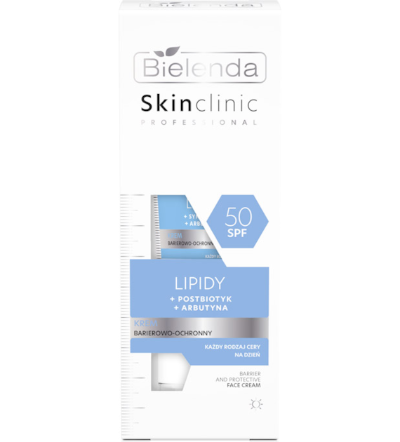 BIELENDA - SKIN CLINIC PROFESSIONAL LIPIDY krem barierowo - ochronny z SPF 50, 40 ml