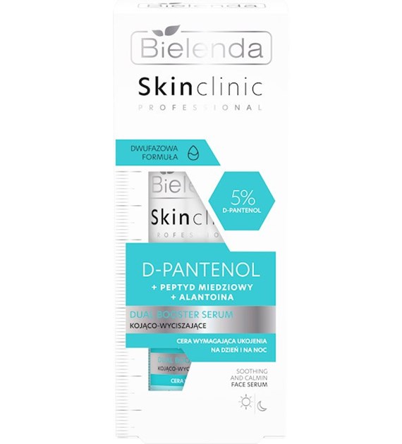 BIELENDA - SKIN CLINIC PROFESSIONAL PANTHENOL dual booster serum kojąco - wyciszające, 45 ml