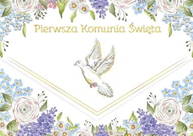 KARNET KOMUNIA GOŁĄB MAJOWY