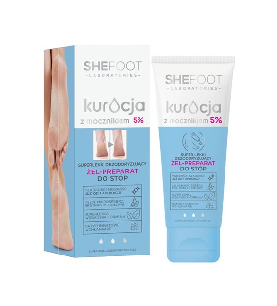 ŻEL DO STÓP 75ML MOCZNIK 5% SUPERLEKKI DEZODORYZUJĄCY
