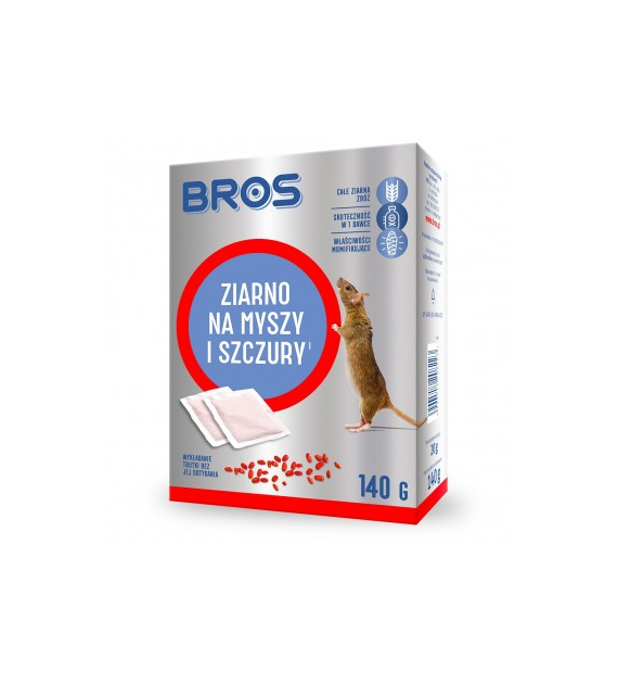 BROS Ziarno na myszy i szczury, 140 g