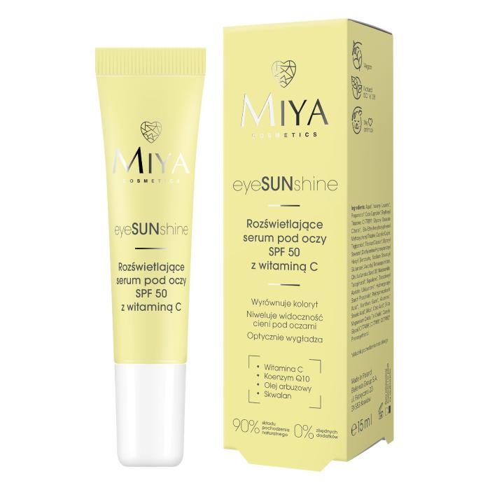 MIYA eyeSUNshine Rozświetlające serum pod oczy SPF 50, 15 ml