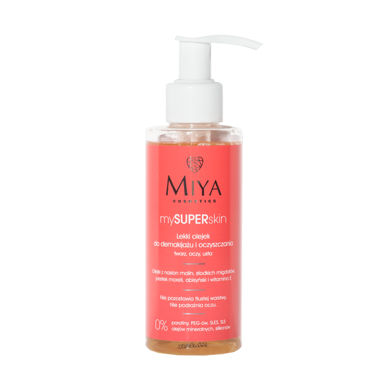 MIYA mySUPERskin Lekki Olejek do demakijażu i oczyszczania twarzy, oczu,ust, 140 ml