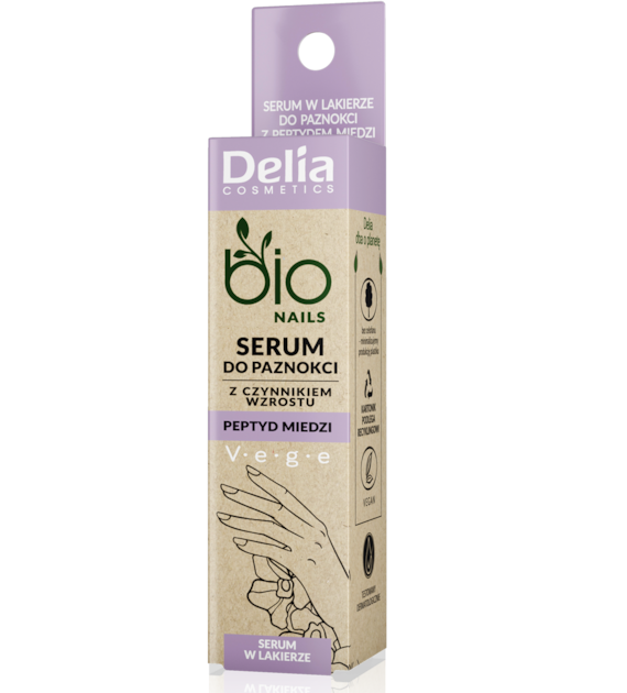 DELIA BIO NAILS SERUM DO PAZNOKCI Z CZYNNIKIEM WZROSTU PEPTYD MIEDZI 11ml