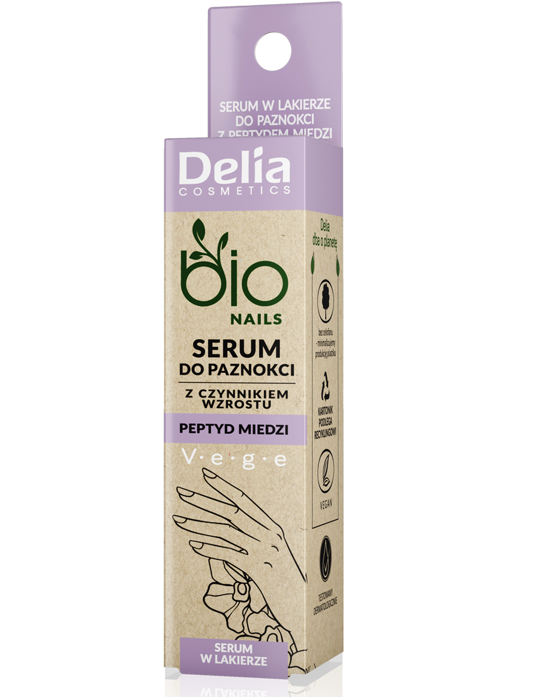 DELIA BIO NAILS SERUM DO PAZNOKCI Z CZYNNIKIEM WZROSTU PEPTYD MIEDZI 11ml