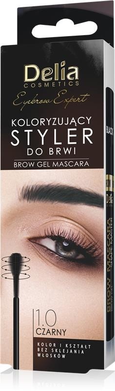 DELIA EYEBROW EXPERT STYLER DO BRWI 11ML 1.0 CZARNY