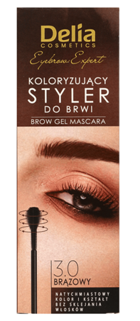 Delia Expert Koloryzujący Styler do brwi 3.0 Brąz, 11ml