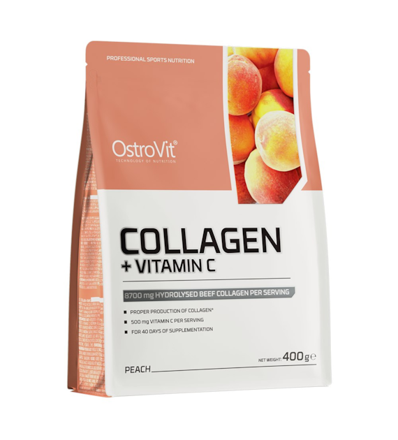 OstroVit Kolagen + Witamina C 400 g brzoskwinia