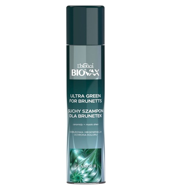BIOVAX GLAMOUR SUCHY SZAMPON DO WŁOSÓW 200ML ULTRA GREEN DLA BRUNETEK