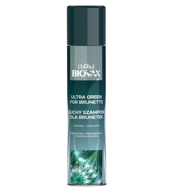 BIOVAX GLAMOUR SUCHY SZAMPON DO WŁOSÓW 200ML ULTRA GREEN DLA BRUNETEK