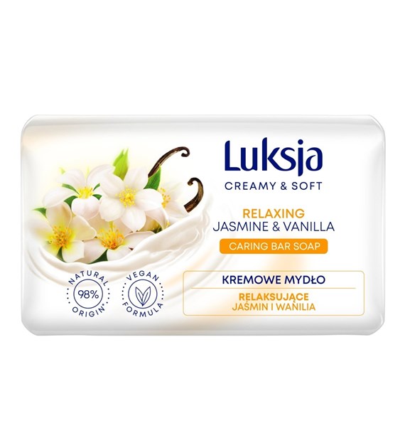 LUKSJA - MYDŁO W KOSTCE 90G CREAMY&SOFT JAŚMIN I WANILIA