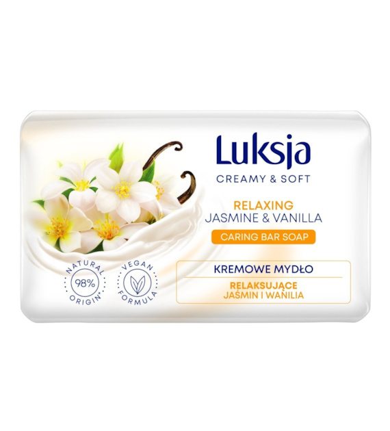 LUKSJA - MYDŁO W KOSTCE 90G CREAMY&SOFT JAŚMIN I WANILIA