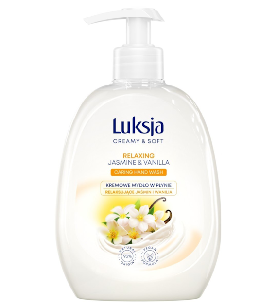 LUKSJA - MYDŁO W PŁYNIE DOZOWNIK 500ML CREAMY&SOFT JAŚMIN I WANILIA