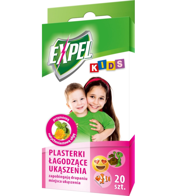 EXPEL KIDS PLASTERKI ŁĄGODZĄCE UKĄSZENIA (20)