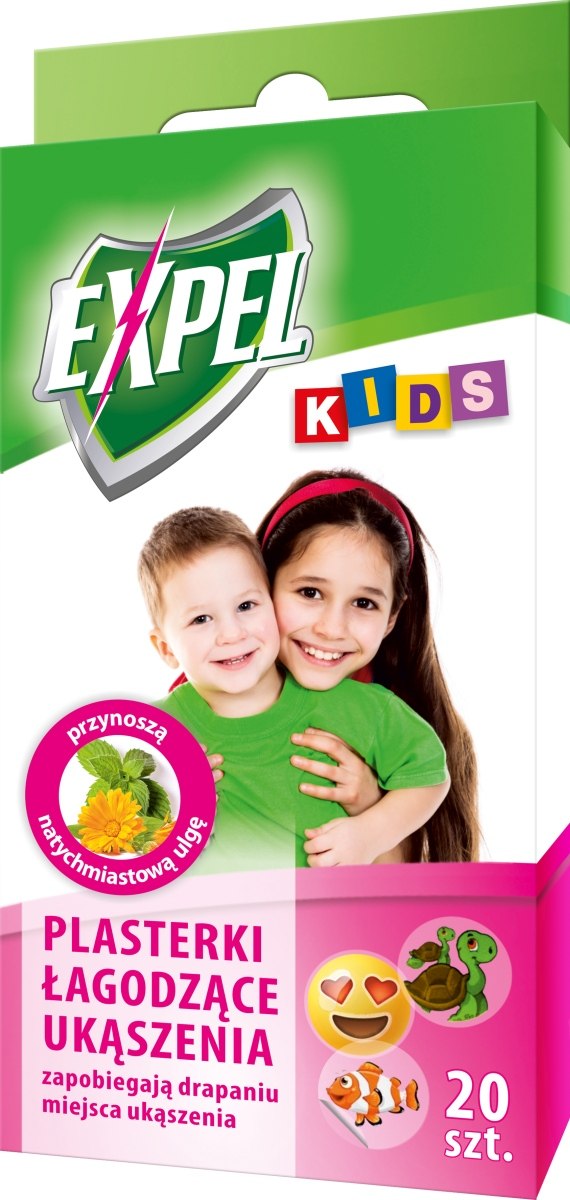 EXPEL KIDS PLASTERKI ŁĄGODZĄCE UKĄSZENIA (20)