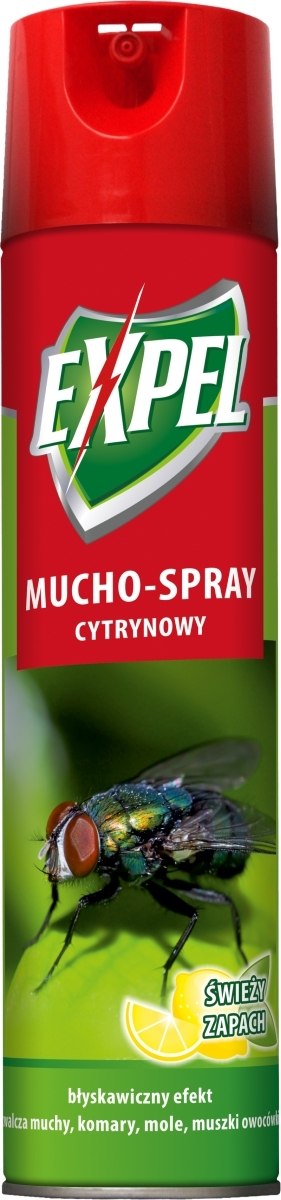 EXPEL MUCHO-SPRAY 400ML CYTRYNOWY ZWALCZA MUCHY,KOMARY,MOLE,MUSZKI OWOCÓWKI