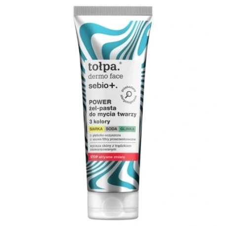 TOŁPA Dermo Face Sebio Power Żel - pasta do mycia twarzy - 3 kolory 100 ml