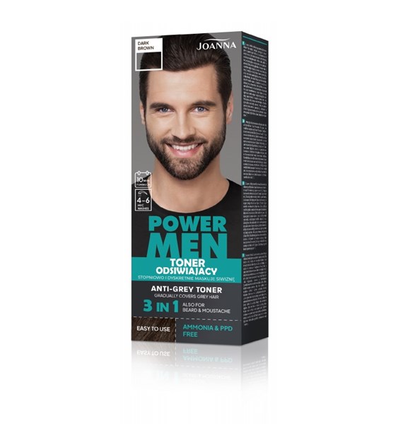 POWER MEN Toner odsiwiający 02 Dark brown 80 g