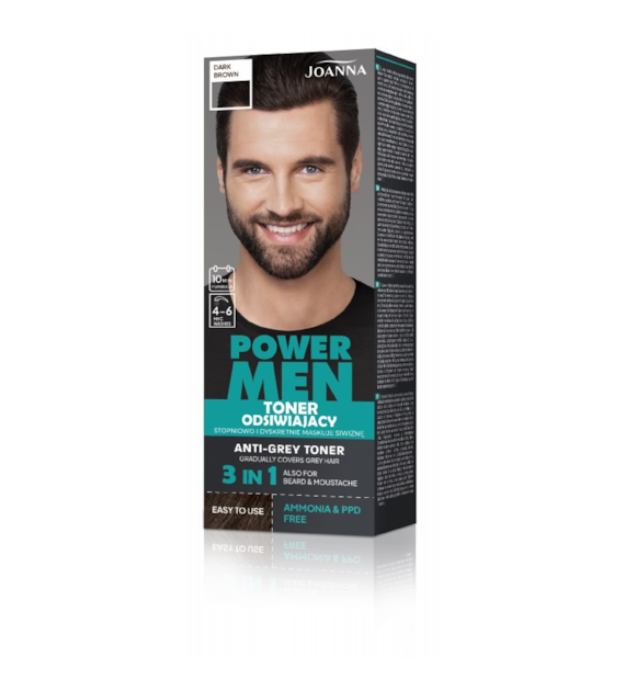 POWER MEN Toner odsiwiający 02 Dark brown 80g