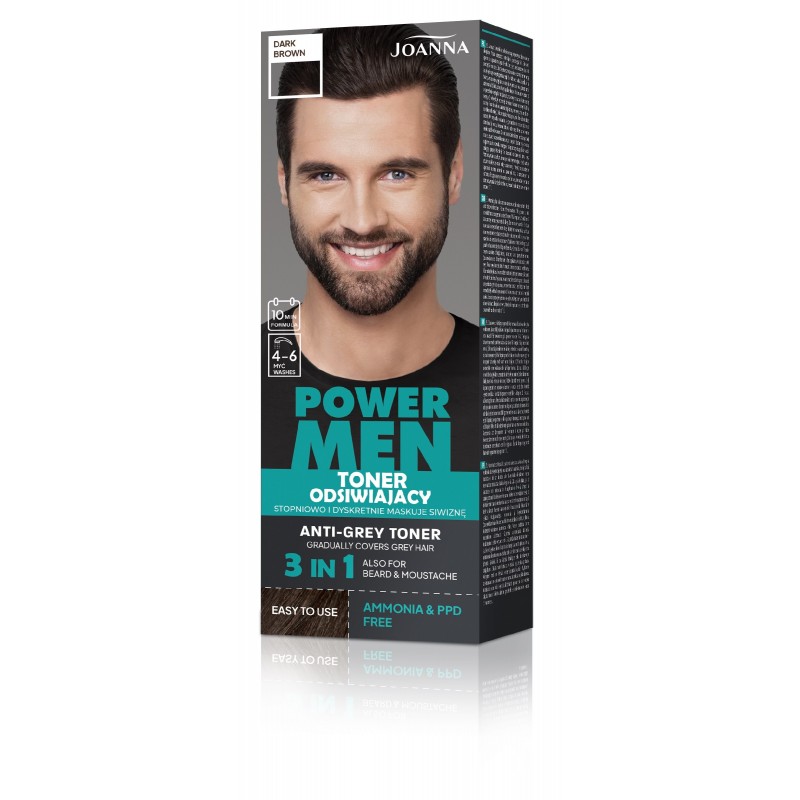 POWER MEN Toner odsiwiający 02 Dark brown 80 g