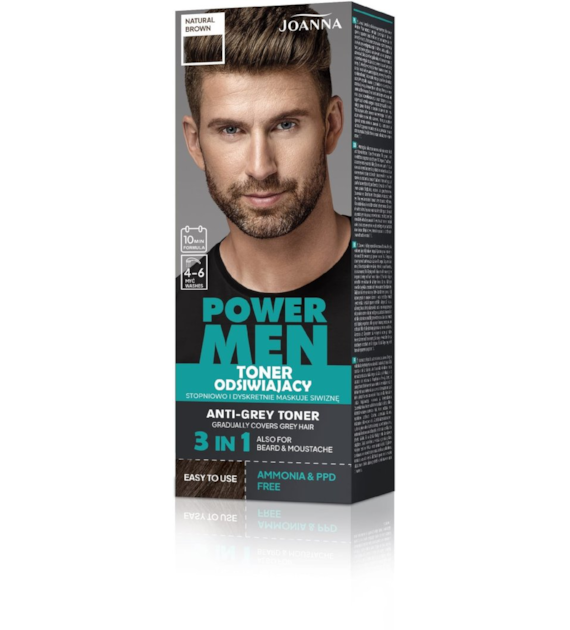 POWER MEN Toner odsiwiający 04 Natural brown 80g