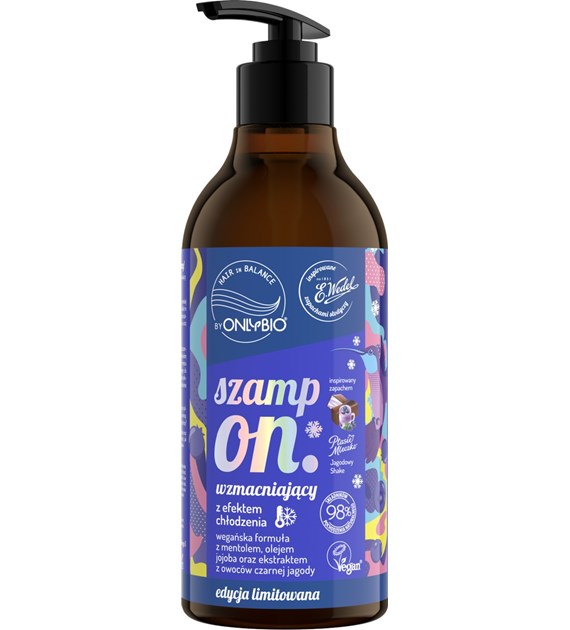 OnlyBio Hair in balance by OnlyBio x Wedel Szampon wzmacniający inspirowany zapachem Ptasie Mleczko Jagodowy Shake 400 ml   -  SUPER CENA - KOŃCÓWKA SERII U PRODUCENTA