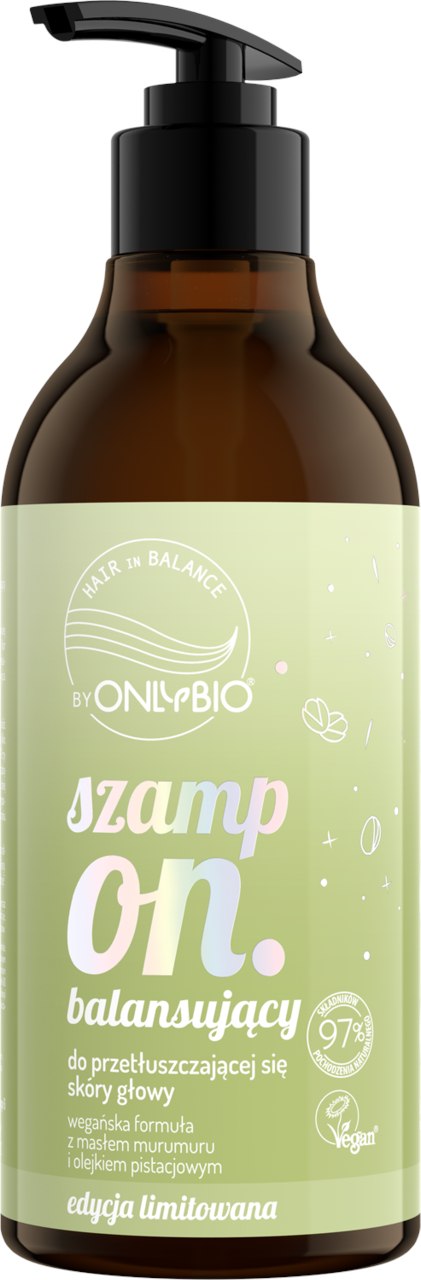 ONLYBIO PISTACJA - Hair in balance by OnlyBio Szampon balansujący Pistacja 400 ml