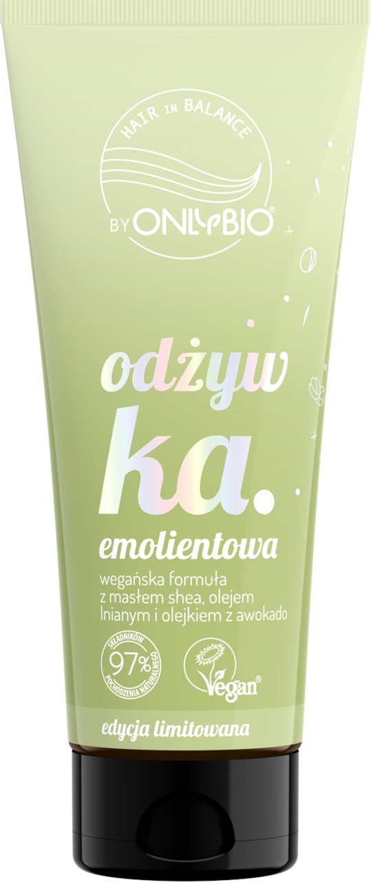 ONLYBIO PISTACJA - Hair in balance by OnlyBio Odżywka emolientowa Pistacja 200 ml